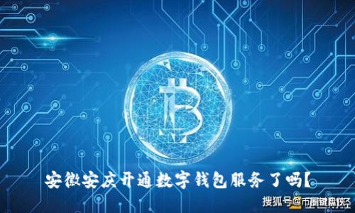 安徽安慶開通數(shù)字錢包服務(wù)了嗎？